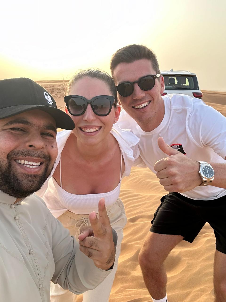 Happy guests on the dunes