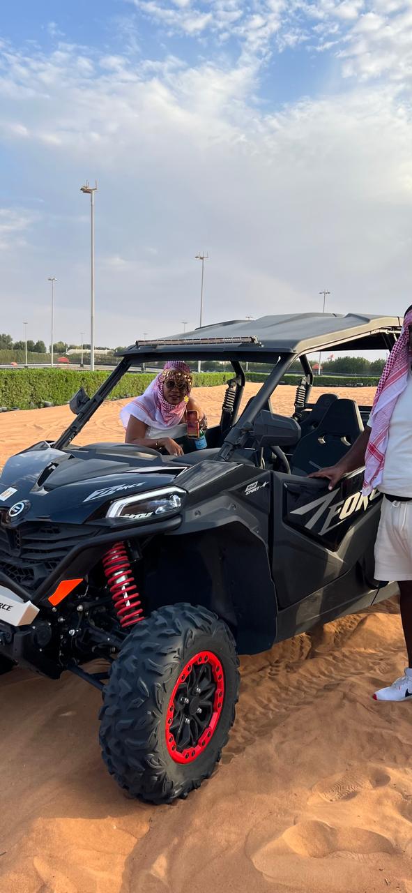 Guests with buggy